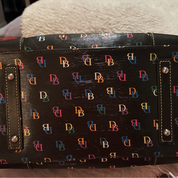 Dooney & Bourke Black Handbag with Colorful Logo - Picture 11 of 16